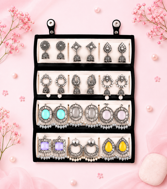 Set Of 12 Jhumka With Free Jwellery Organizer 🎀