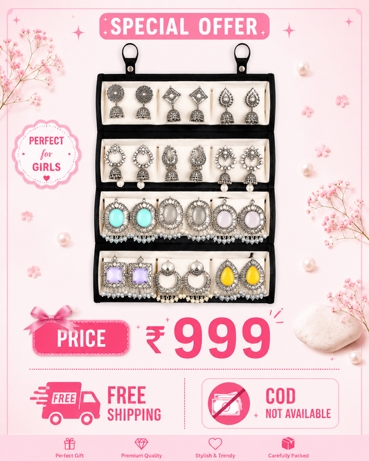 Set Of 12 Jhumka With Free Jwellery Organizer 🎀